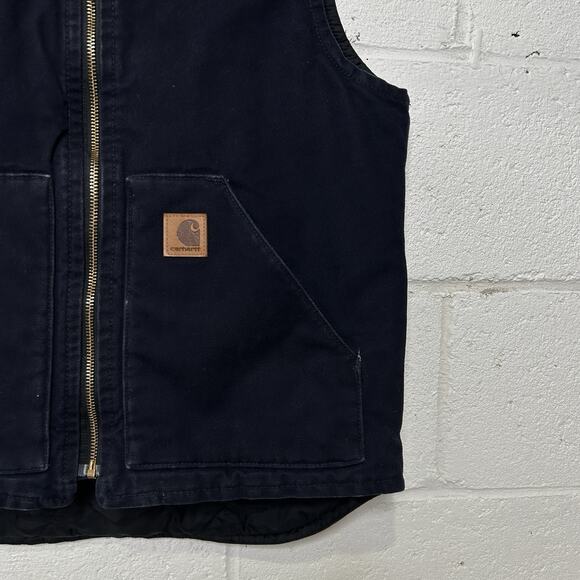 Vintage Carhartt Quilted Artic Vest “Midnight Blue” V02 MDT - Picture 3 of 9
